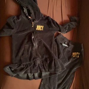 Little Girls Velour Juicy Couture Track Suit